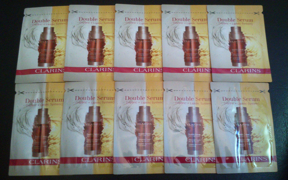 Clarins-Double-Serum-Hydric-Lipidic-System-Samples