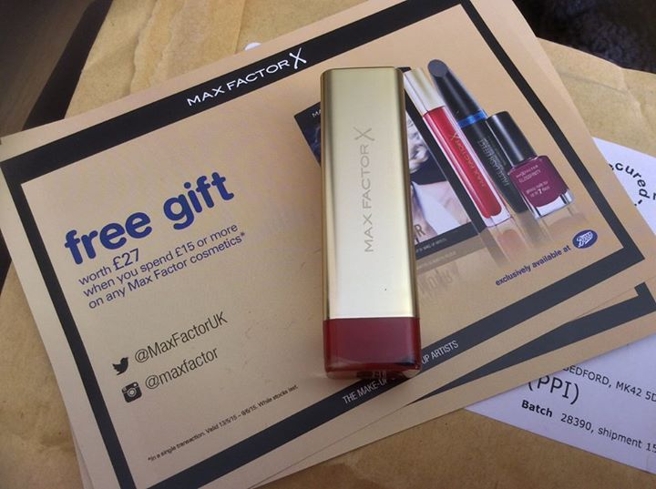 Free Max Factor Lipstick