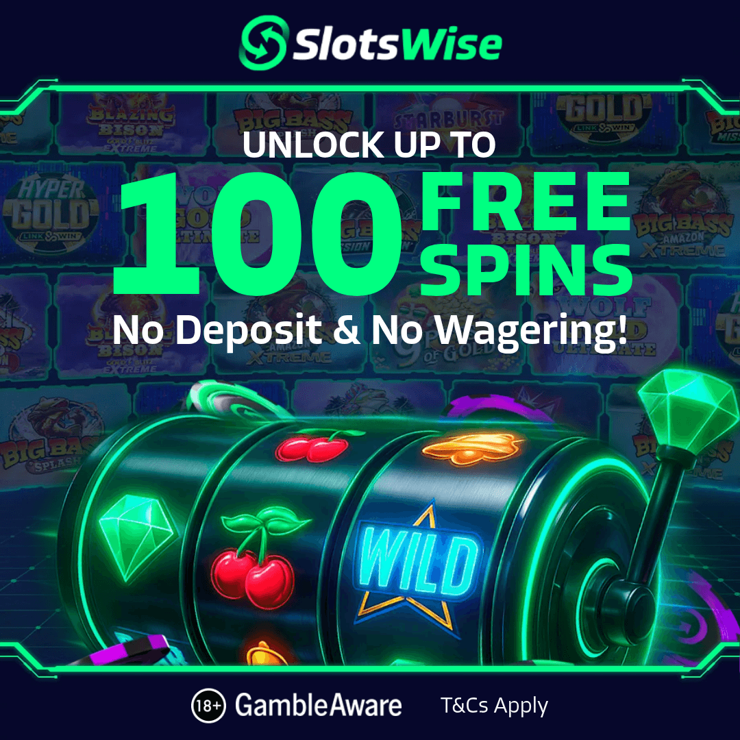 100 Free Spins at SlotsWise - No Deposit