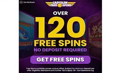 Over 120 Free Spins With Captain Free Spins
